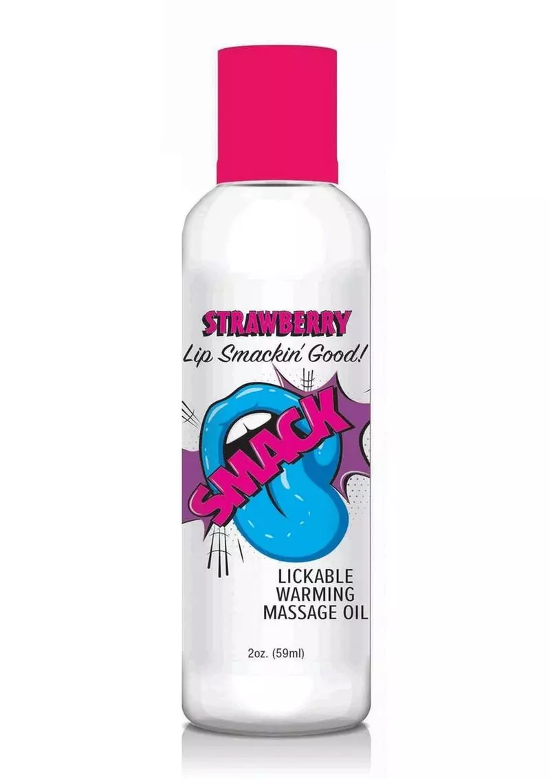 Smack Lickable Massage Oil 2oz – Strawberry